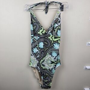 NWT J. Crew Paisley One Piece Swimsuit Size 14